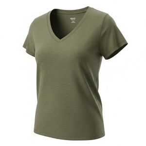 Mossimo Supply Co. Short Sleeve V-Neck Tee in Olive